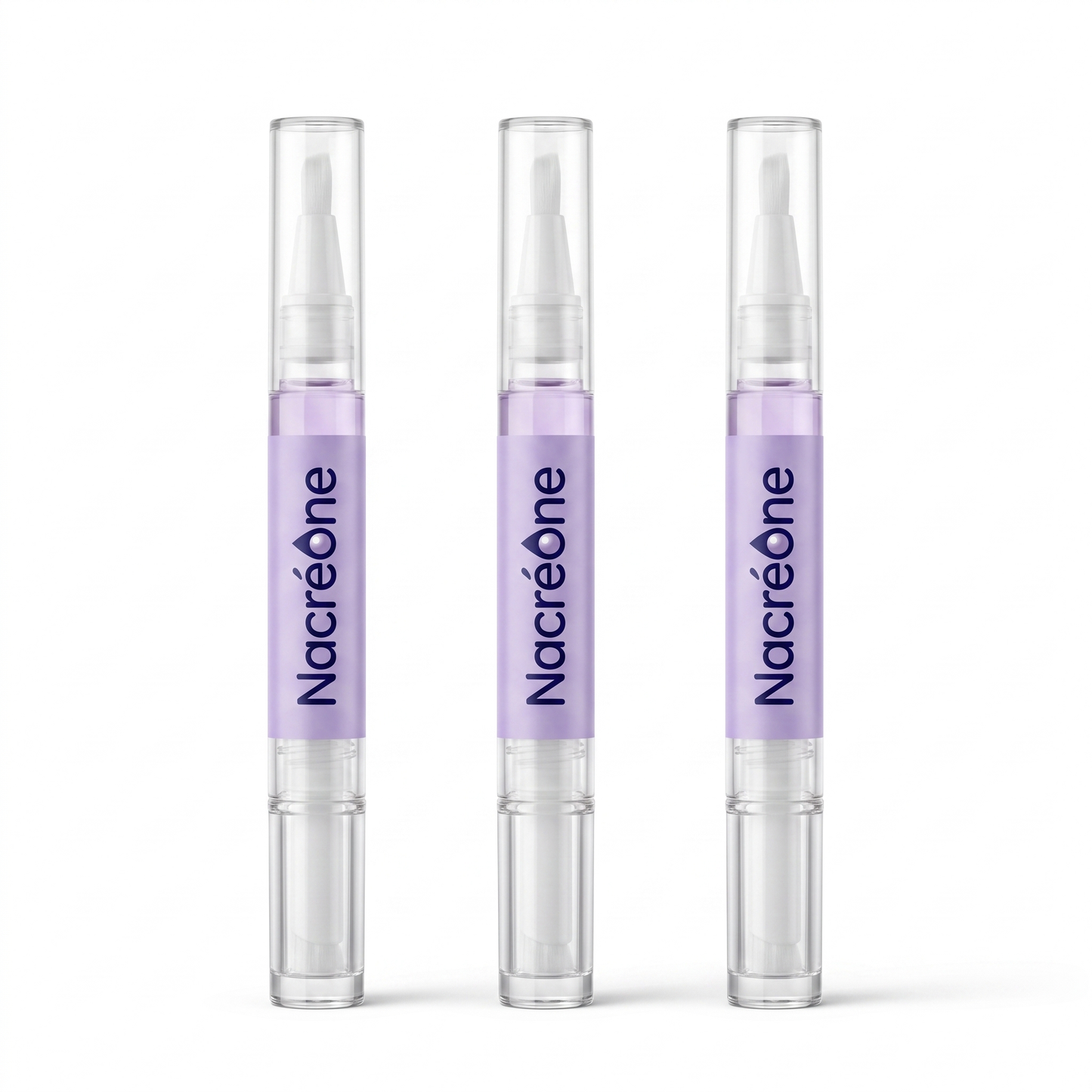 Three Nacréone clear-nail pens — 3-bottle bundle