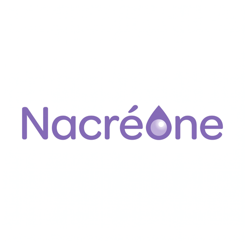 Nacréone brand logo wordmark in teal